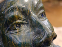 Hand Made African Male Bust Stone Sculpture x 1 From Zimbabwe