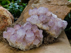 Natural Dark Purple Amethyst Spirit Quartz Clusters x 2 From Boekenhouthoek, South Africa - Toprock Gemstones and Minerals 