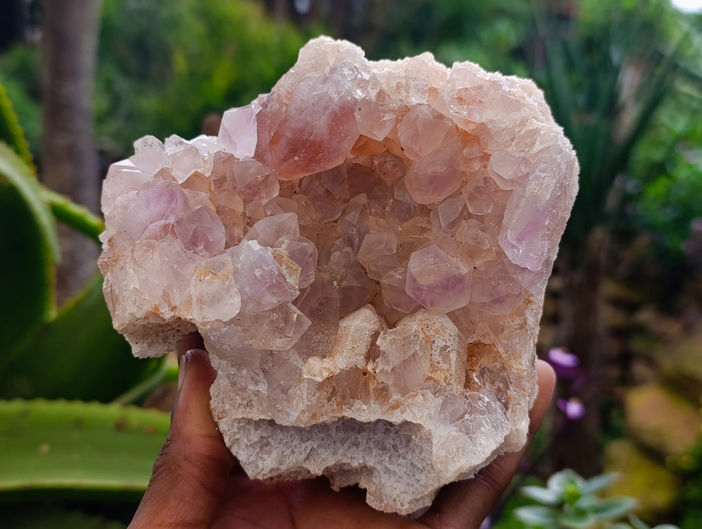 Natural Jacaranda Amethyst Quartz Geodes x 2 From Mumbwa, Zambia - Toprock Gemstones and Minerals 