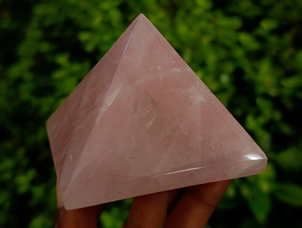 Polished Rose Quartz Pyramids x 4 From Ambatondrazaka, Madagascar - Toprock Gemstones and Minerals 