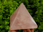 Polished Rose Quartz Pyramids x 4 From Ambatondrazaka, Madagascar - Toprock Gemstones and Minerals 