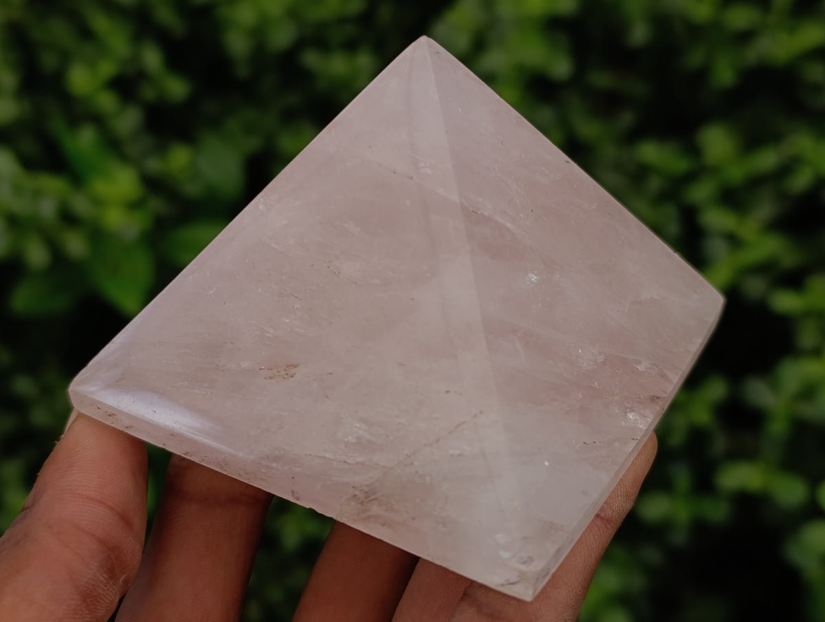 Polished Rose Quartz Pyramids x 4 From Ambatondrazaka, Madagascar - Toprock Gemstones and Minerals 