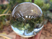 Polished Green Silica Crystal Ball x 1 From South Africa