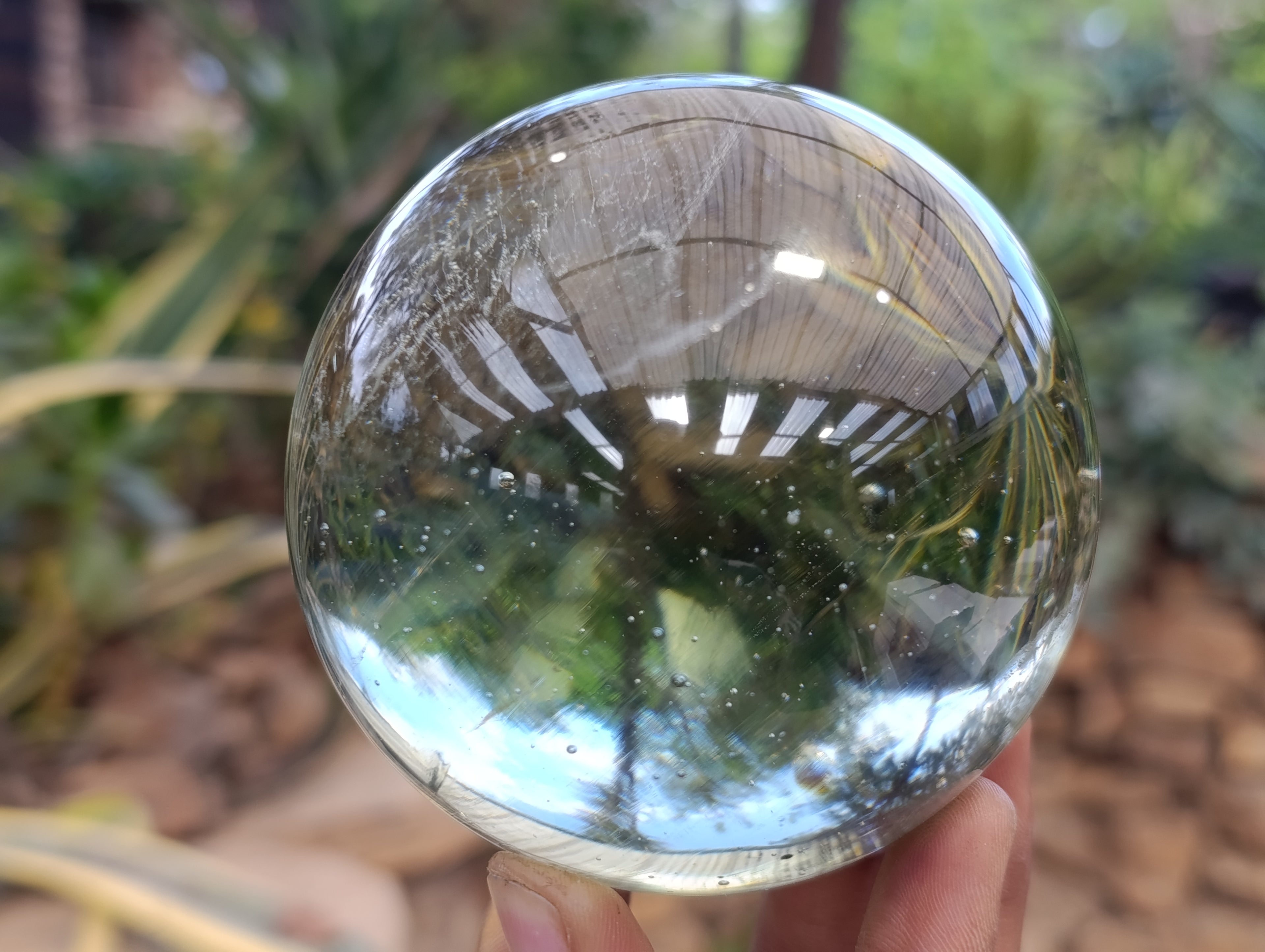 Polished Green Silica Crystal Ball x 1 From South Africa - Toprock Gemstones and Minerals 