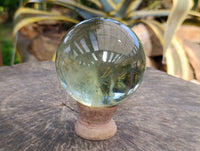 Polished Green Silica Crystal Ball x 1 From South Africa
