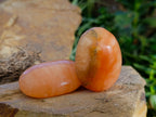 Polished Orange Twist Calcite Palm Stones x 24 From Maevantanana, Madagascar - Toprock Gemstones and Minerals 
