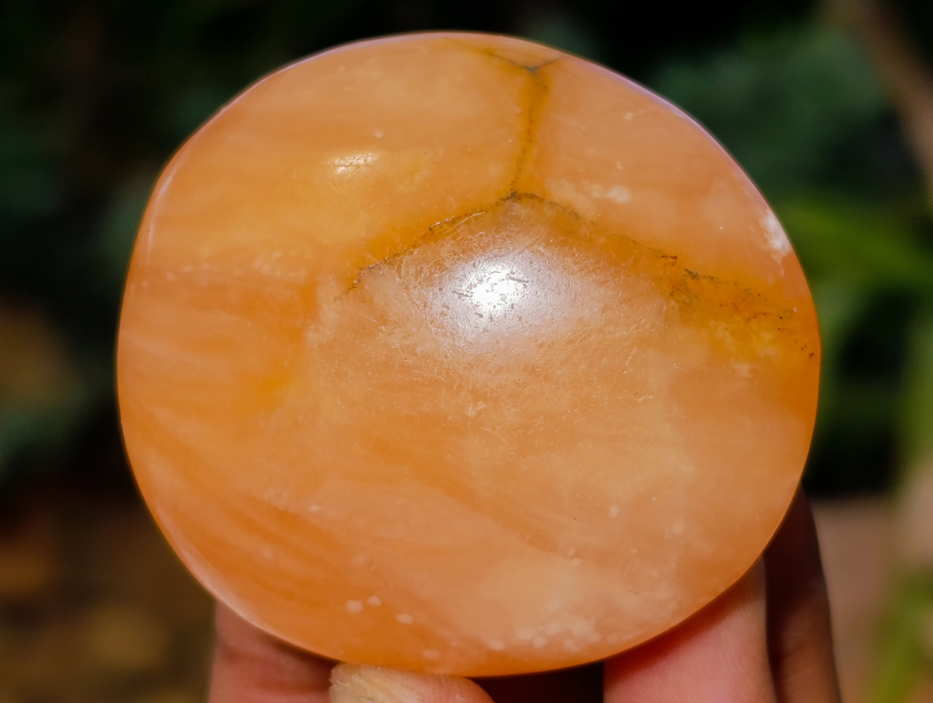 Polished Orange Twist Calcite Palm Stones x 24 From Maevantanana, Madagascar - Toprock Gemstones and Minerals 