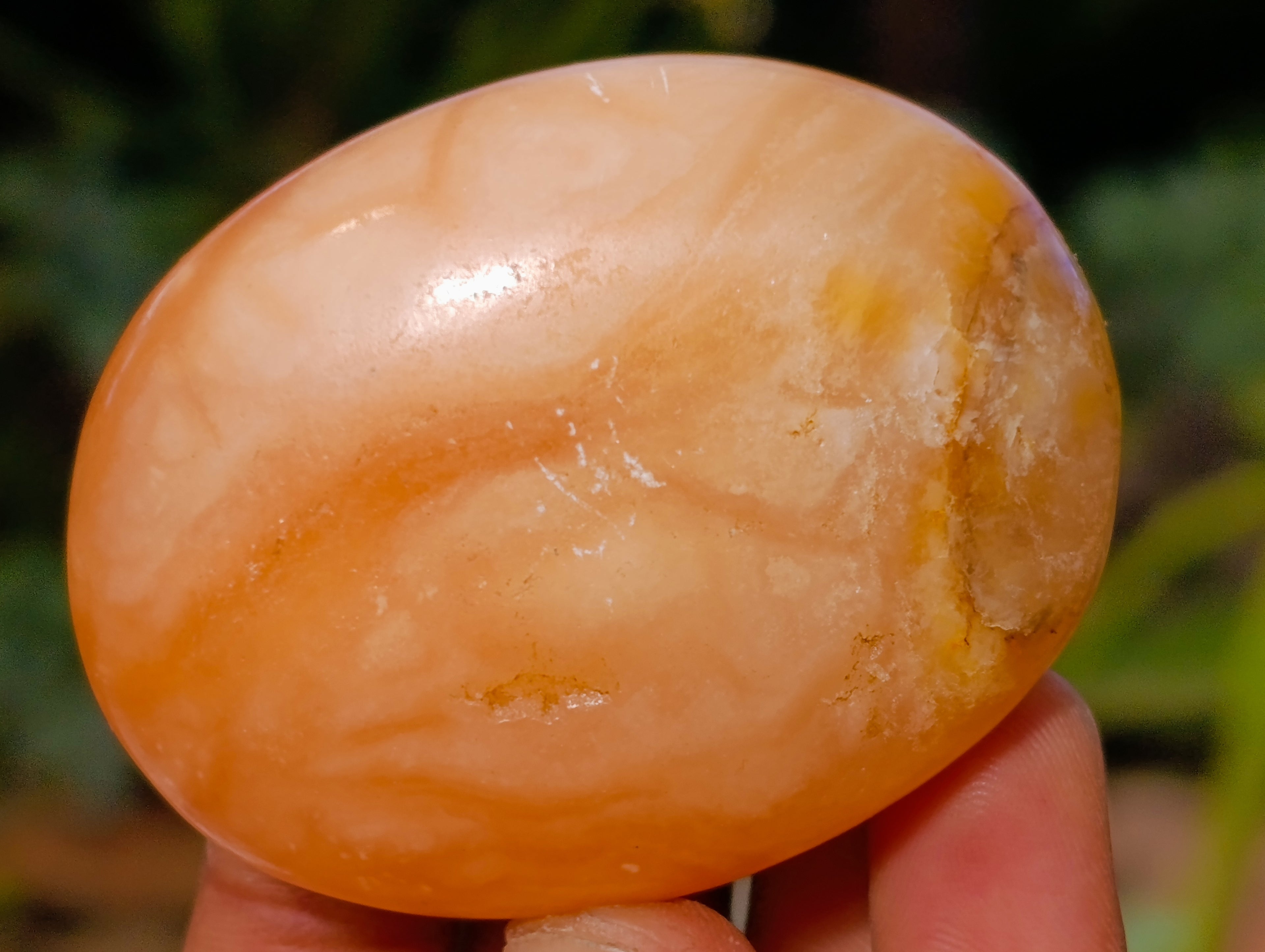 Polished Orange Twist Calcite Palm Stones x 24 From Maevantanana, Madagascar - Toprock Gemstones and Minerals 