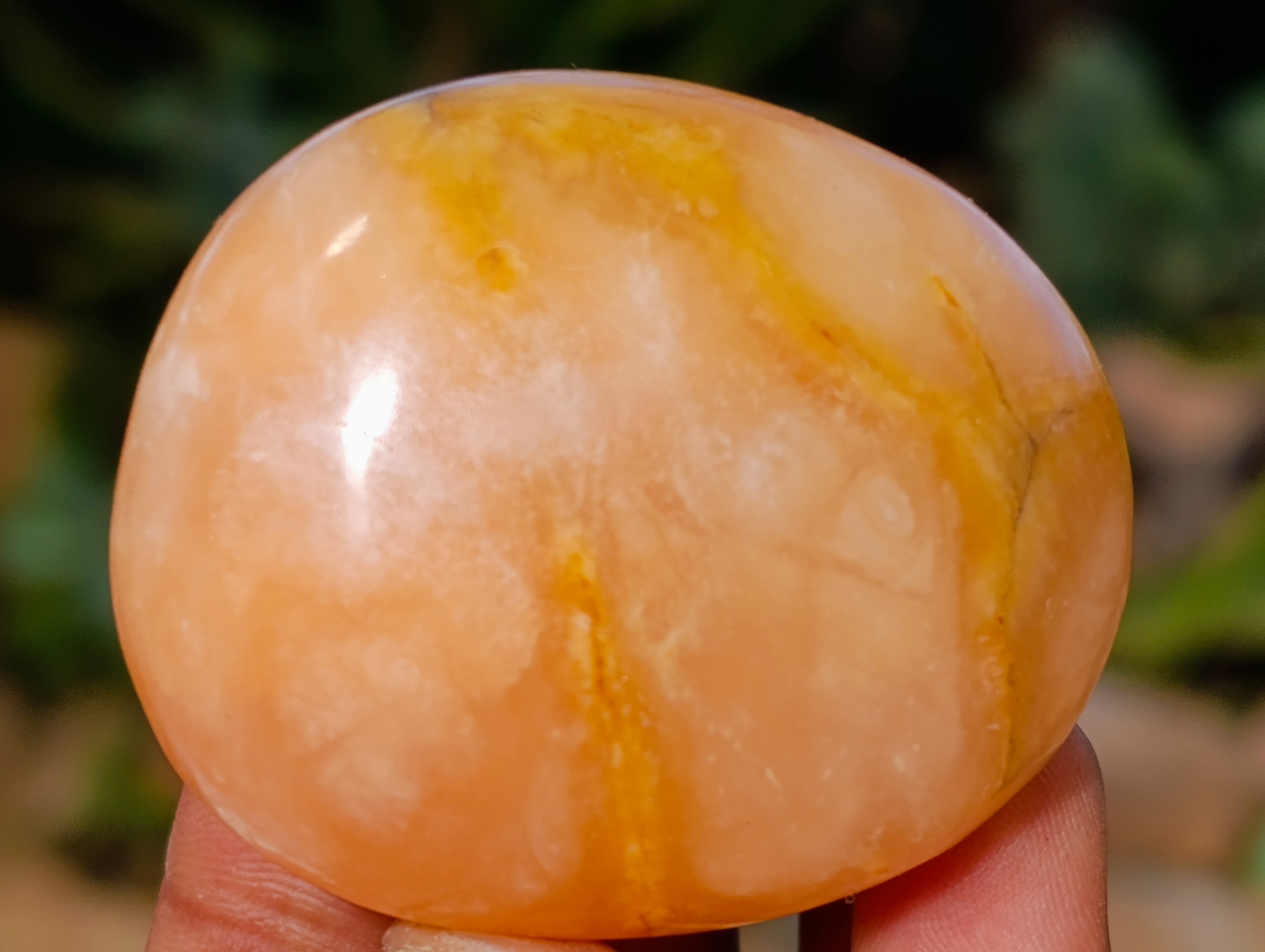Polished Orange Twist Calcite Palm Stones x 24 From Maevantanana, Madagascar - Toprock Gemstones and Minerals 