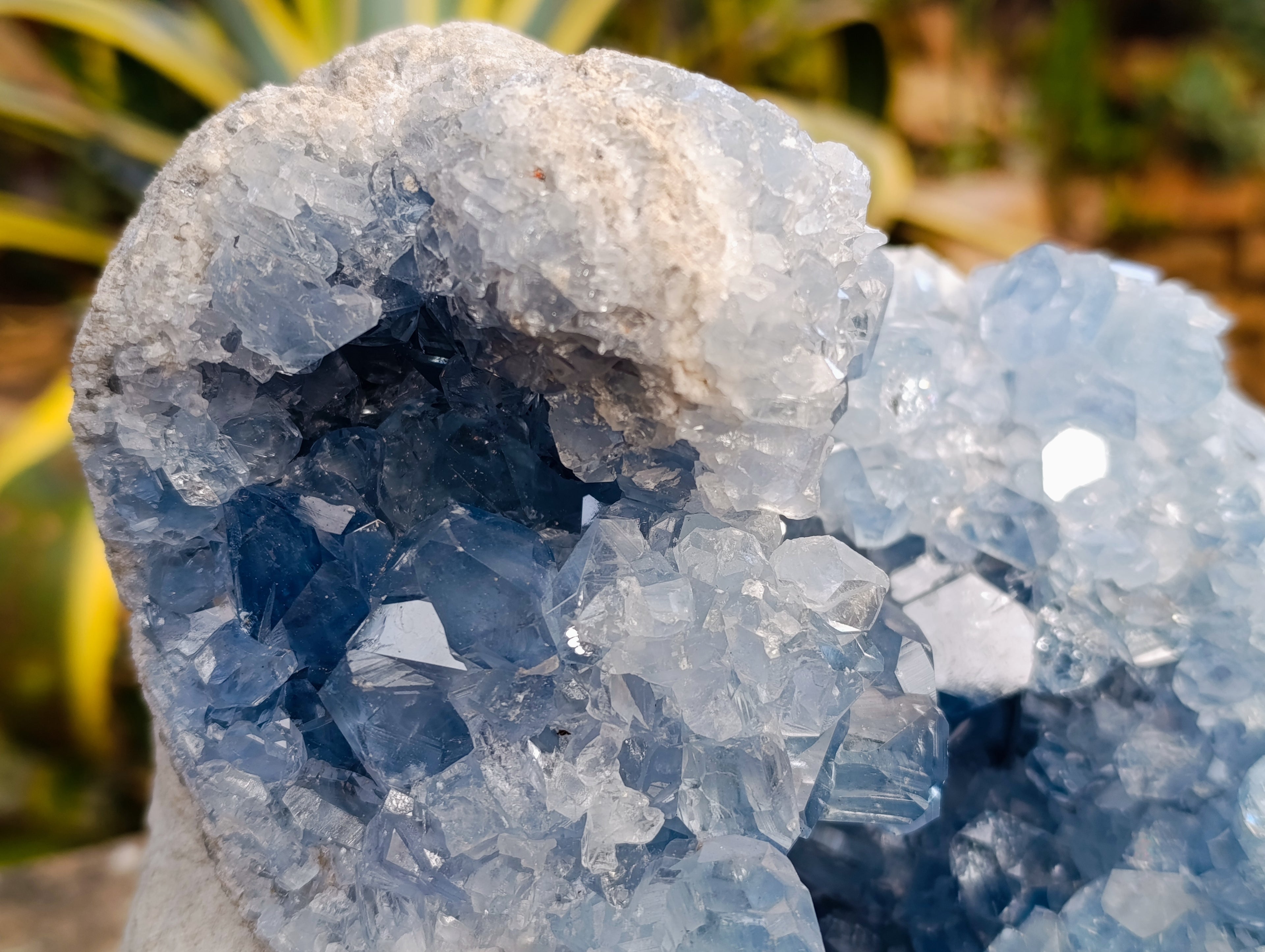 Natural Large Celestite Geode Specimen x 1 From Sakoany, Madagascar - Toprock Gemstones and Minerals 