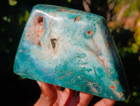 Polished Emerald Mtorolite Free Forms x 2 From Mutorashanga, Zimbabwe - Toprock Gemstones and Minerals 
