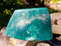 Polished Emerald Mtorolite Free Forms x 2 From Mutorashanga, Zimbabwe - Toprock Gemstones and Minerals 