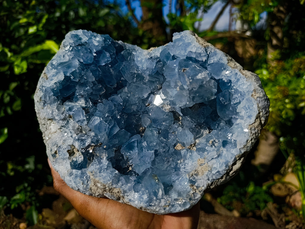 Natural Large Celestite Geode Specimen x 1 From Sakoany, Madagascar - Toprock Gemstones and Minerals 
