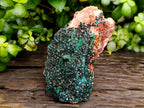 Natural Dioptase with Silky Malachite On Dolomite Cabinet Specimen x 1 From Likasi, Congo - Toprock Gemstones and Minerals 