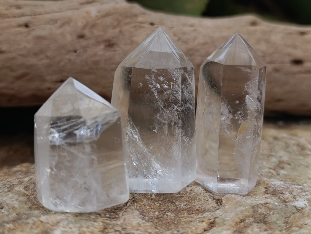 Polished Clear Quartz Crystals x 20 From Madagascar - Toprock Gemstones and Minerals 