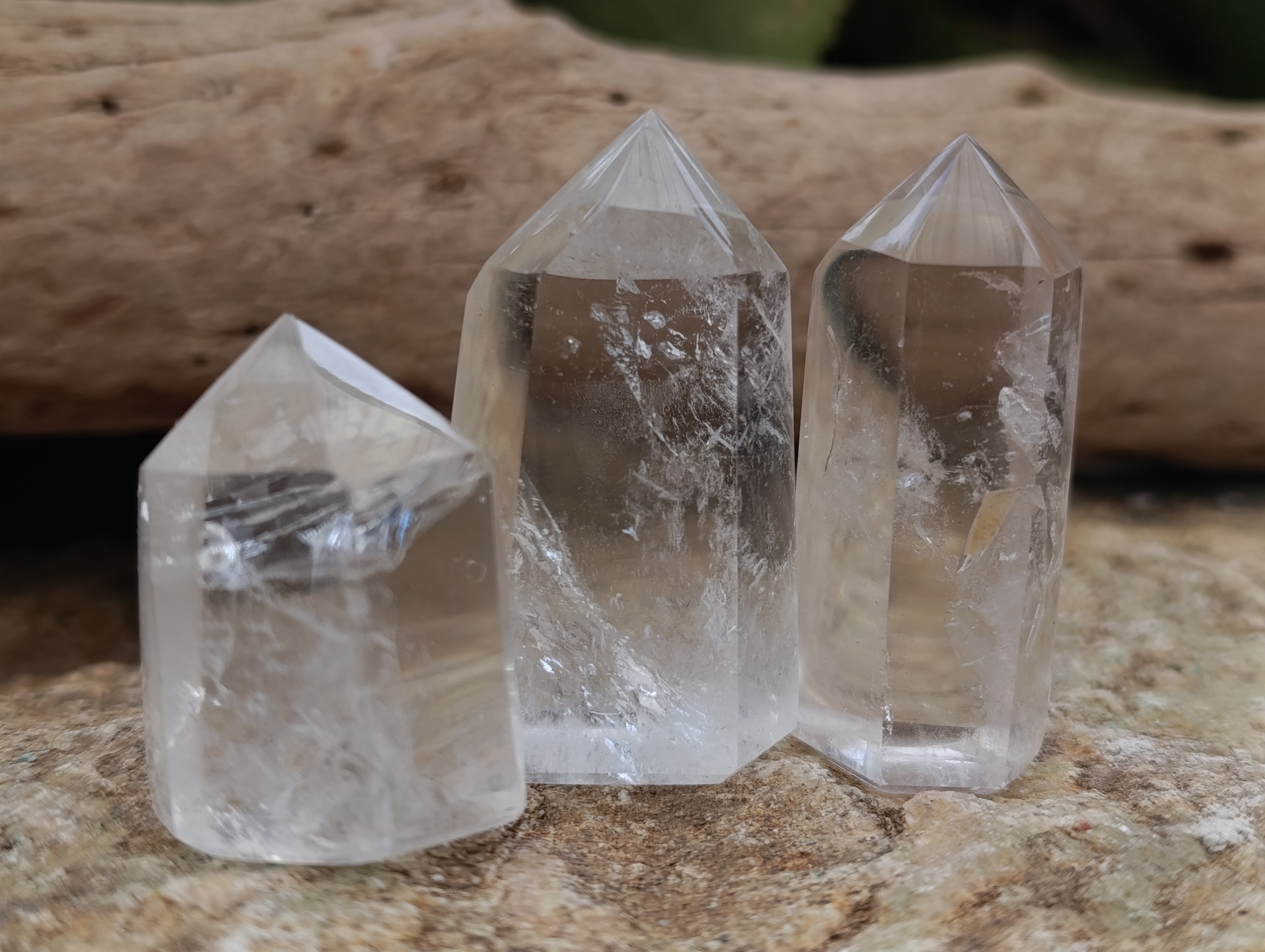 Polished Clear Quartz Crystals x 20 From Madagascar - Toprock Gemstones and Minerals 
