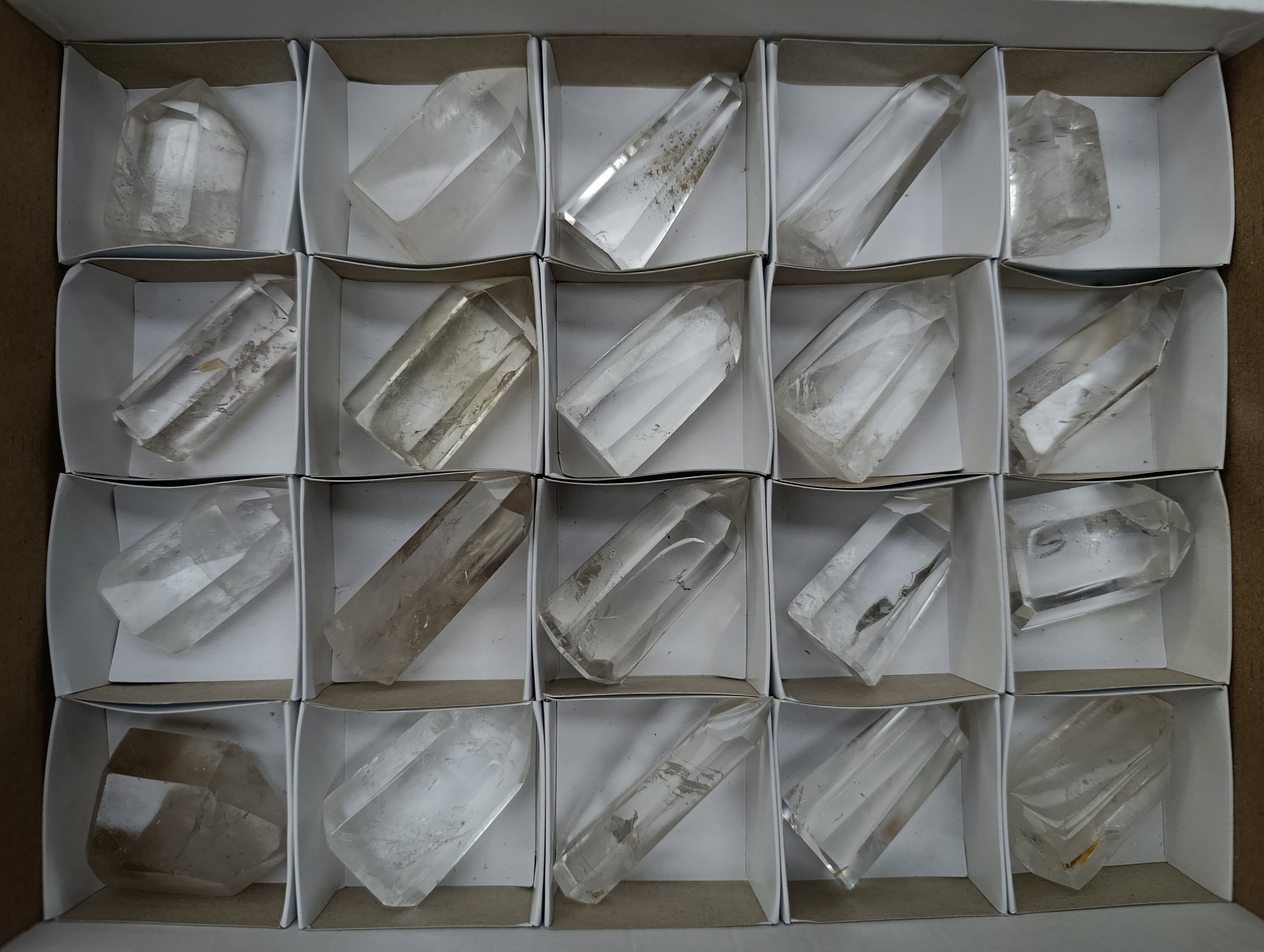 Polished Clear Quartz Crystals x 20 From Madagascar - Toprock Gemstones and Minerals 