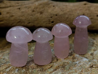 Polished Small Gemmy Rose Quartz Mushrooms x 20 From Ambatondrazaka, Madagascar