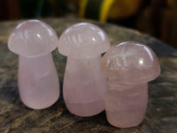 Polished Small Gemmy Rose Quartz Mushrooms x 20 From Ambatondrazaka, Madagascar