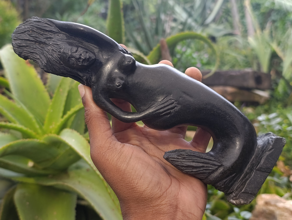 Polished Wonderstone Mermaid Carving x 1 From Zimbabwe - Toprock Gemstones and Minerals 