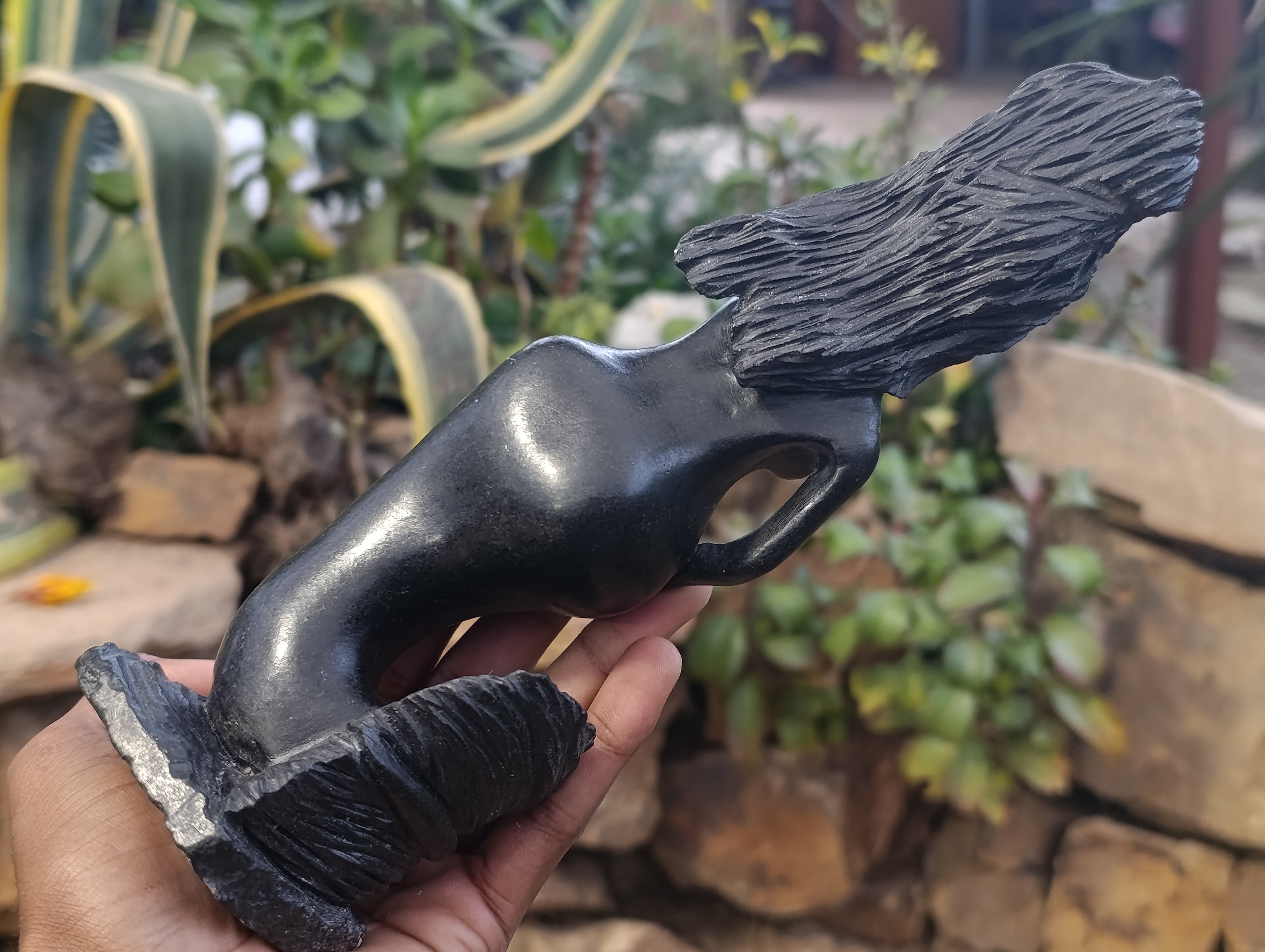 Polished Wonderstone Mermaid Carving x 1 From Zimbabwe - Toprock Gemstones and Minerals 