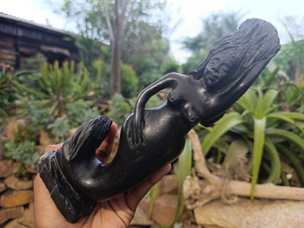 Polished Wonderstone Mermaid Carving x 1 From Zimbabwe - Toprock Gemstones and Minerals 