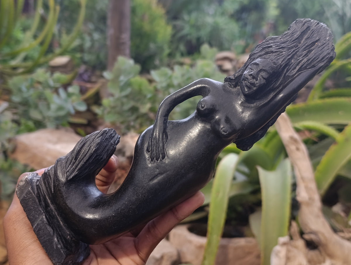 Polished Wonderstone Mermaid Carving x 1 From Zimbabwe - Toprock Gemstones and Minerals 