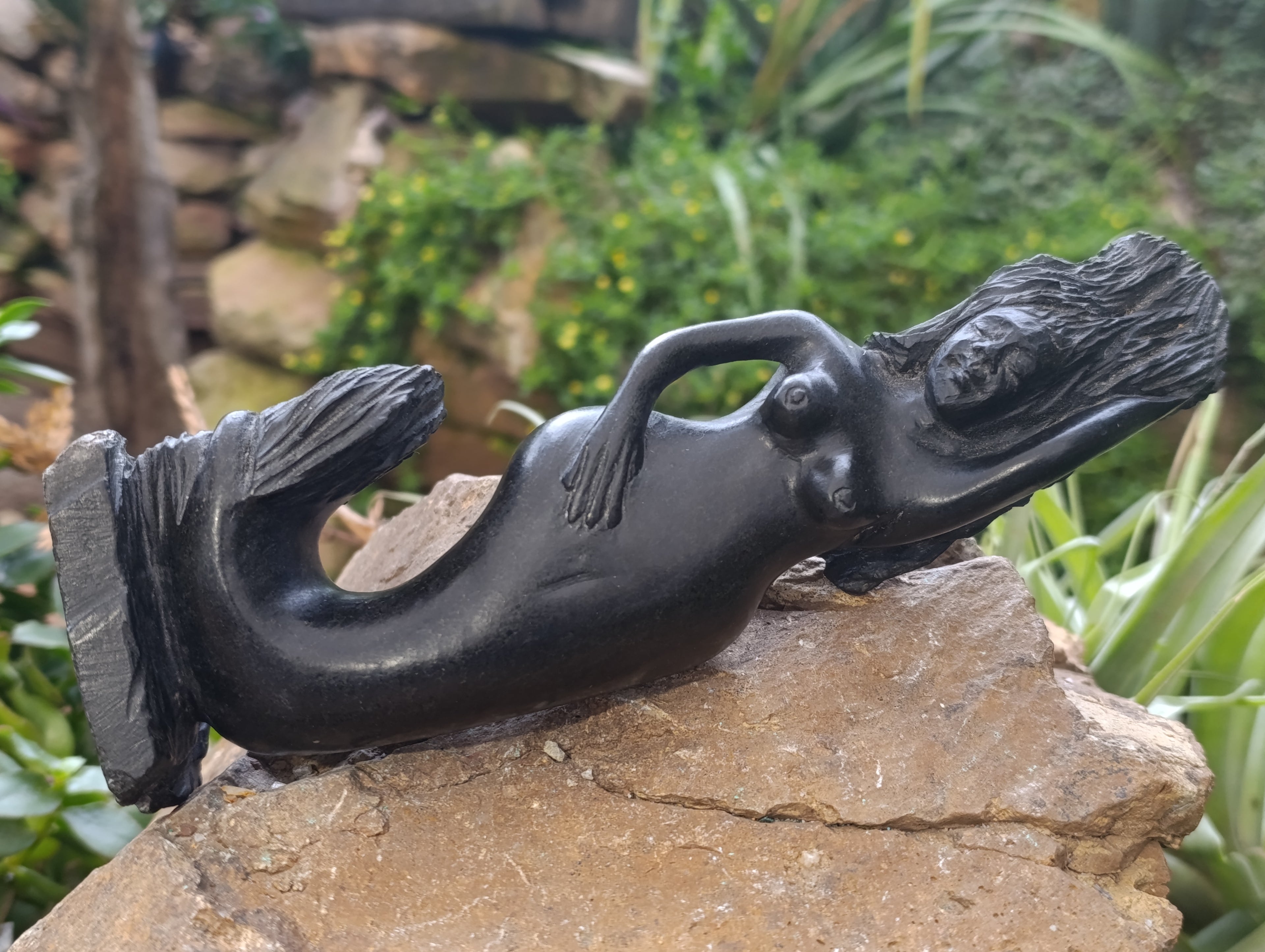 Polished Wonderstone Mermaid Carving x 1 From Zimbabwe - Toprock Gemstones and Minerals 