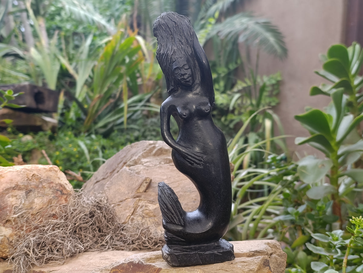 Polished Wonderstone Mermaid Carving x 1 From Zimbabwe - Toprock Gemstones and Minerals 