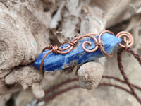 Polished Copper Wire Wrapped Sodalite Pendants x 6 From Namibia