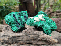 Natural Silky Malachite Specimens x 4 From Kasompe, Congo - Toprock Gemstones and Minerals 