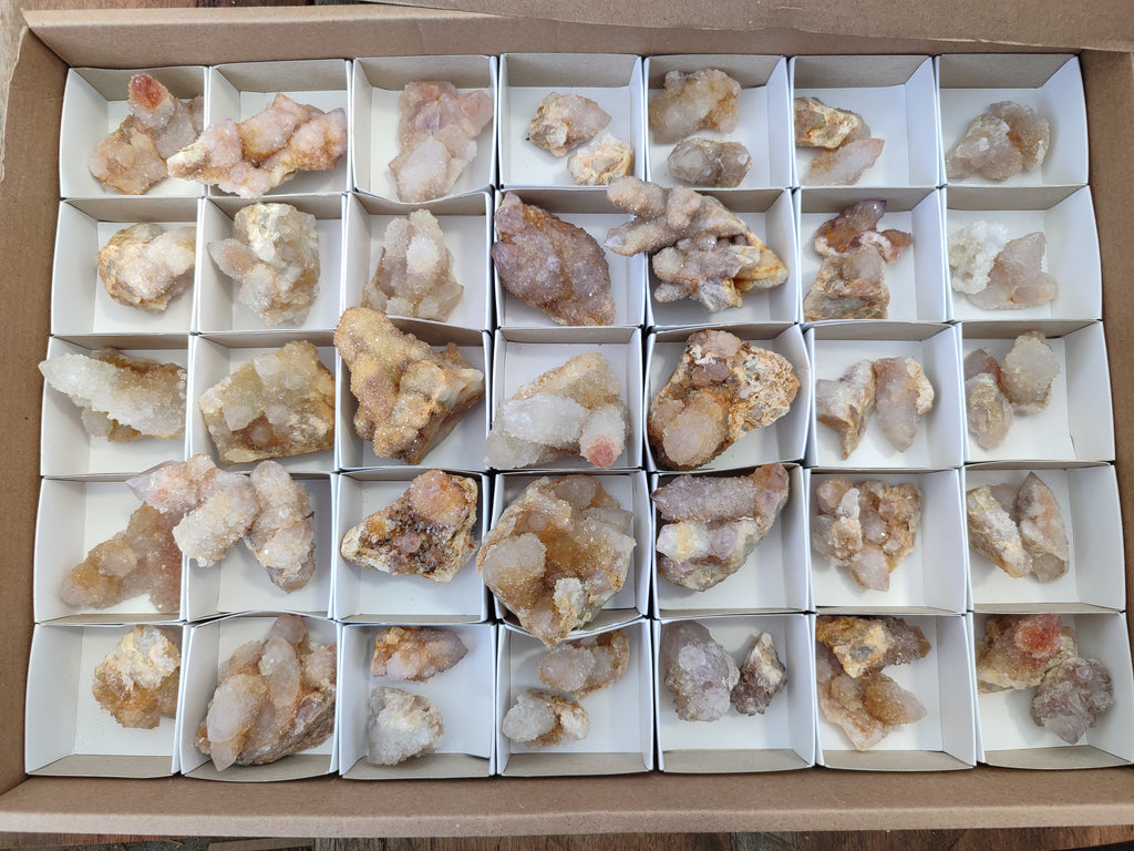 Natural Mixed Spirit Quartz Clusters x 50 From Boekenhouthoek, South Africa - Toprock Gemstones and Minerals 