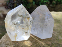 Polished Quartz Crystal Points with Inclusions x 2 From Madagascar