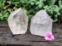Polished Quartz Crystal Points with Inclusions x 2 From Madagascar