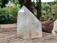 Polished Quartz Crystal Points with Chlorite Inclusions x 2 From Madagascar