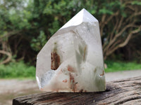 Polished Quartz Crystal Points with Chlorite Inclusions x 2 From Madagascar