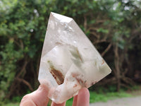 Polished Quartz Crystal Points with Chlorite Inclusions x 2 From Madagascar