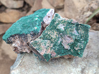 Natural Crystalline Malachite Specimens x 12 From Tenke Fungurume, Congo