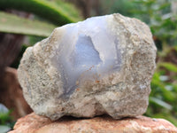 Natural Blue Lace Agate Geode Specimens x 12 From Nsanje, Malawi
