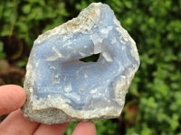 Natural Blue Lace Agate Geode Specimens x 12 From Nsanje, Malawi