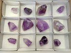 Polished Window Amethyst Quartz Points x 12 From Akansobe, Madagascar - Toprock Gemstones and Minerals 