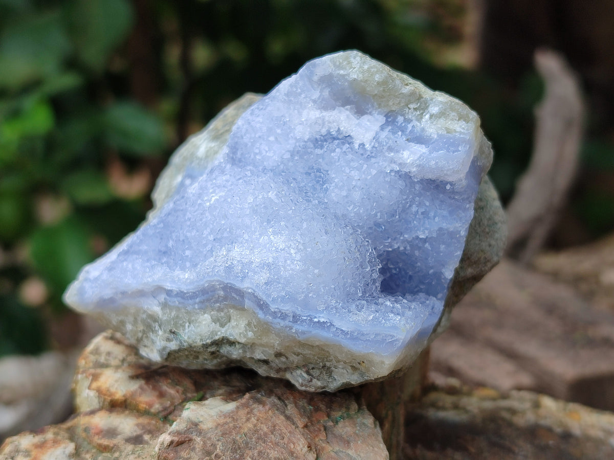 Natural Blue Lace Agate Geode Specimens x 6 From Nsanje, Malawi - Toprock Gemstones and Minerals 