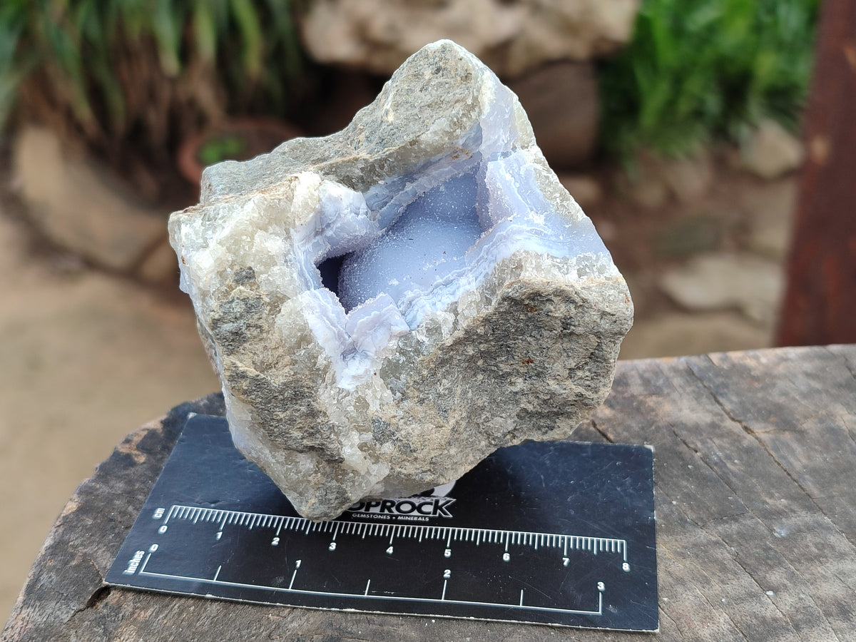 Natural Blue Lace Agate Geode Specimens x 6 From Nsanje, Malawi - Toprock Gemstones and Minerals 