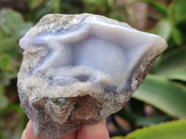 Natural Blue Lace Agate Geode Specimens x 6 From Nsanje, Malawi