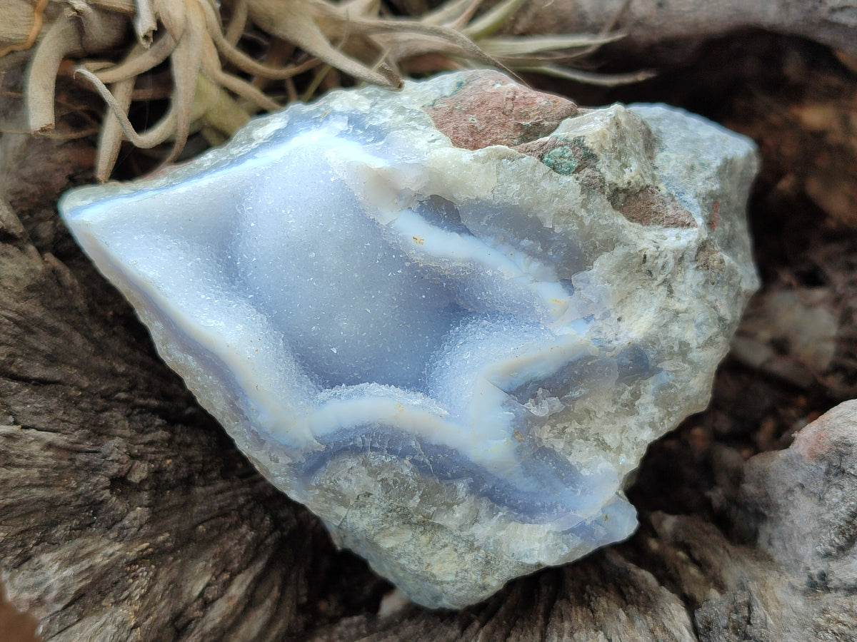 Natural Blue Lace Agate Geode Specimens x 6 From Nsanje, Malawi - Toprock Gemstones and Minerals 