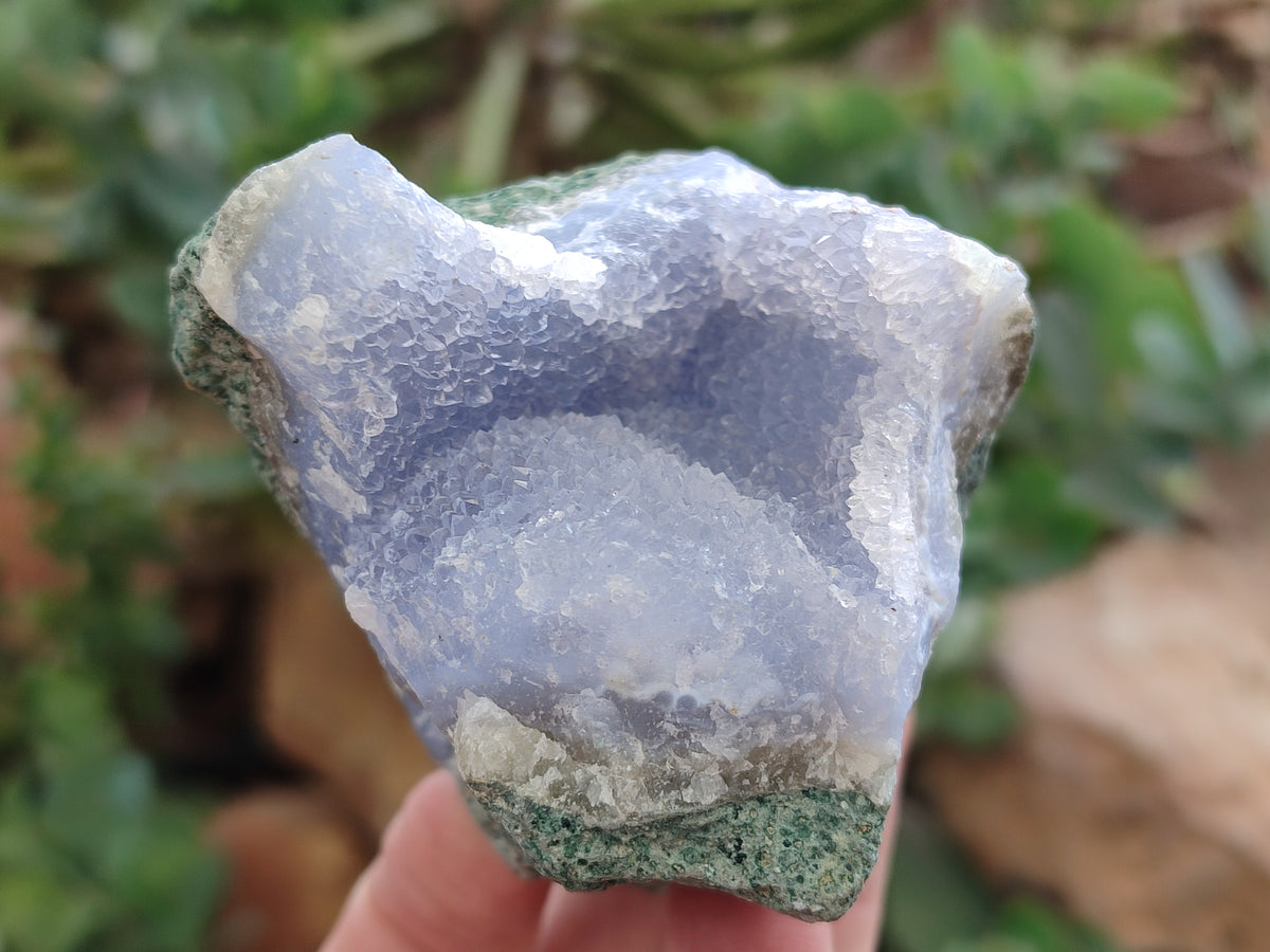 Natural Blue Lace Agate Geode Specimens x 6 From Nsanje, Malawi - Toprock Gemstones and Minerals 
