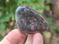 Polished Ruby Corundum In Chrome Verdite Standing Free Forms x 3 From Zimbabwe - Toprock Gemstones and Minerals 