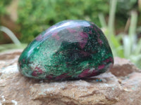 Polished Ruby Corundum In Chrome Verdite Standing Free Forms x 3 From Zimbabwe - Toprock Gemstones and Minerals 