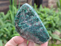 Polished Emerald Mica In Matrix Standing Free Forms x 3 From Mutoko, Zimbabwe - Toprock Gemstones and Minerals 