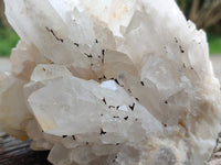 Natural White Candle Quartz Crystal Clusters x 3 From Madagascar